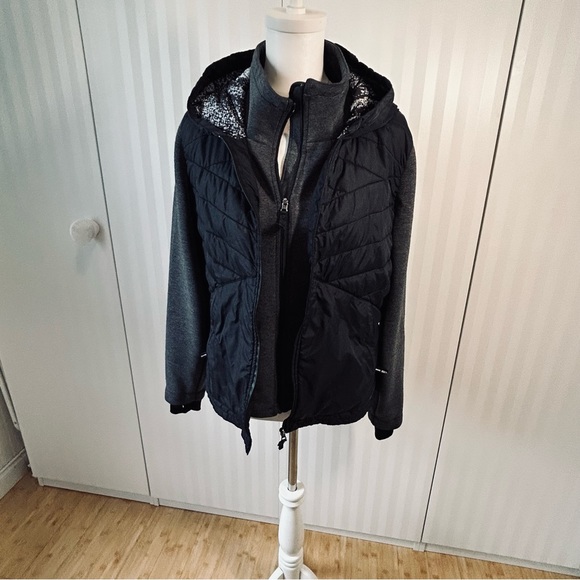 Bench Jackets & Blazers - Bench black and gray jacket hood two zippers Size XL